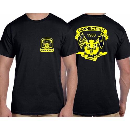 Hot sale Fashion NEW Connecticut State Police Motor Unit Motorcycle US Department T-ShirtTee shirt