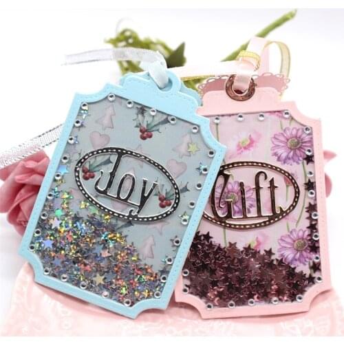 ZFPARTY Christmas gift tag Metal Cutting Dies for DIY Scrapbooking/Card Making/Kids Fun Decoration Supplies