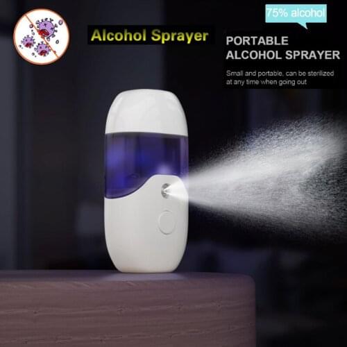 50ml Mini Electric Face Steamer Automatic Alcohol Sprayer USB Rechargeble Portable Alcohol Dispenser Facial Steamer