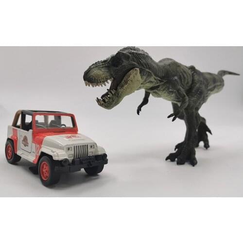 15.5CM 1/32 Scale Diecast Alloy Jeep Wrangler Car Model Jurassic City SUV Metal Vehicle Toys for Children Kids Gift Series