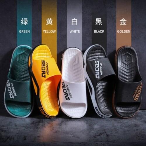 Summer men slippers 2021 new designer luxury brand male shoes outdoor non-slip home thick soled sandals word cool slipper