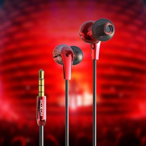 MOXOM Earphones With Mic 3.5mm High Fideli In-ear Earphone Wired Earbuds In Ear Headset Sport Earbuds for Samsung for iPhone