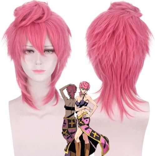 The Bizarre Adventure Of JoJo CanBe Dyed With High Temperature Silk Gold Wind Trihuo Una Cos Fashion Wigs