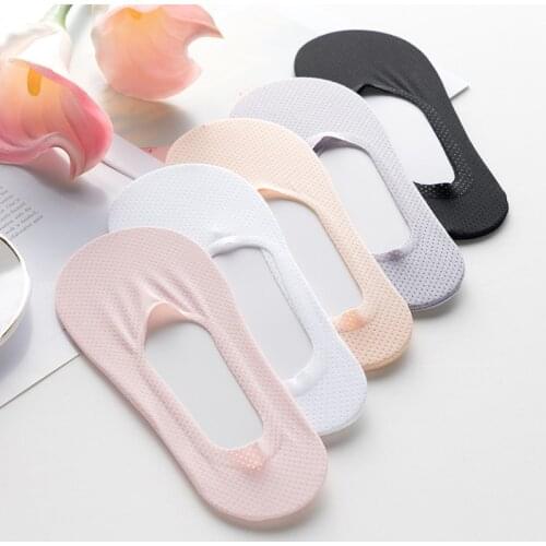 5 Pairs/lot Cotton Mesh Women Socks Solid Lace Softable Funny Socks High Stretch Women Summer Slipper Socks Boat Socks 34-39