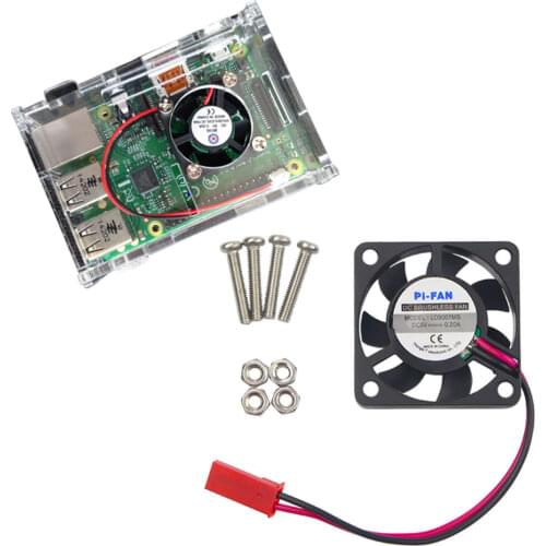 New Multi-Functional 1set 5V 0.2A Cooling Cooler Fan for Raspberry Pi Model B+ / Raspberry Pi 2/3