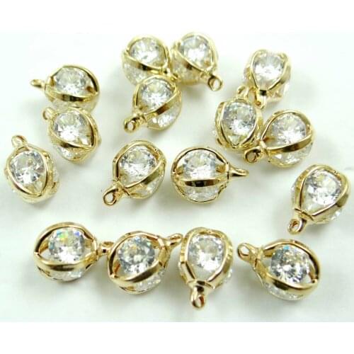 New Arrival Crystal Rhinestone Pendant Women Fashion Silver Color Diy Charm Necklace round Clavicle Necklace Women Jewelry 10PC