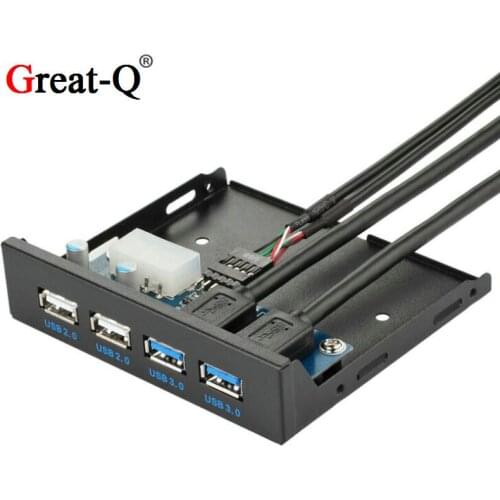 Great-Q USB3.0*2+USB2.0*2 3.5 inch 4 Ports USB 3.0 and USB 2.0 Custom Computer Case Front Panel