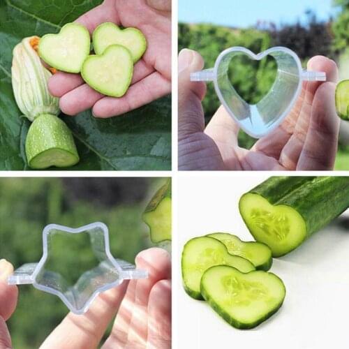 Plastic Cucumber Growth Forming Mold Heart/Star Fruit Shaping Mould Vegetable Growing Mold Transparent Garden Nursery Pot