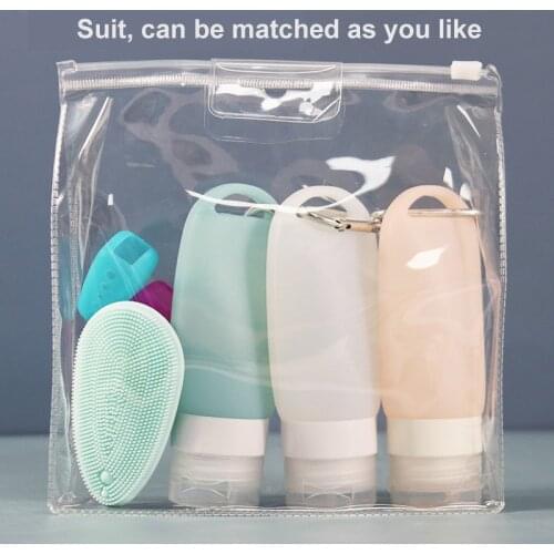 38/60ML Travel Plastic Silicone Keychain Bottle Travel Container Empty Bottle Portable Refillable Bottles