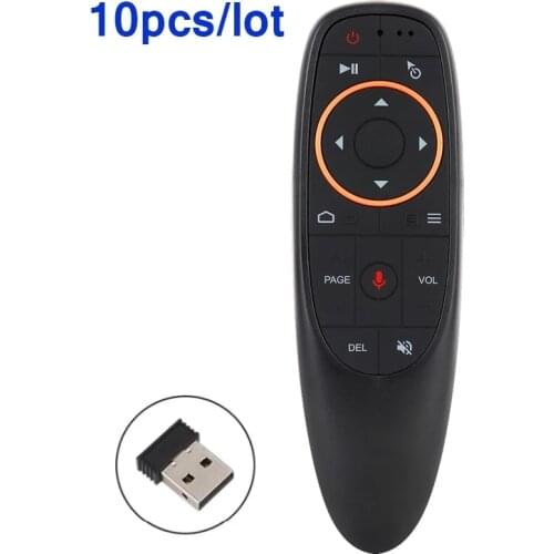 10PCS/lot G10 Smart Voice Remote Control 2.4G RF Gyroscope Backlit Wireless Air Mouse G10S Pro IR Learning for Smart TV BOX PC