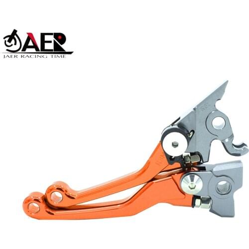 JAER Billet Pivot Foldable Brake Clutch Levers For KTM SX SXF EXC XC XCF XCW 125 150 200 450 505 2009 2010 2011 2012 2013