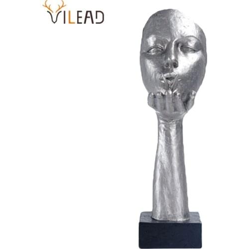 VILEAD Resin Hand Holding Butterfly Mask Statue Nordic Retro Figurines Home Accessories Living Room Desktop Creative Decoration