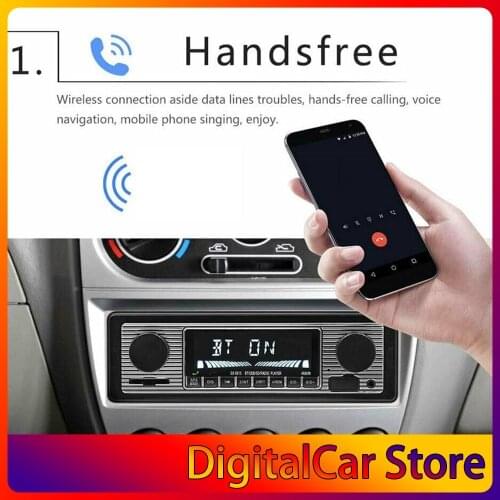 Vintage Car Wireless Radio MP3 Player Stereo USB/AUX Classic Stereo Audio FM Modulator Car Accessories