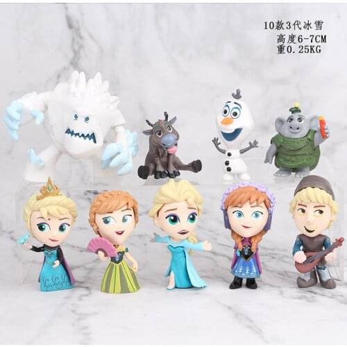 Frozen 2 Aisha Anna Xuebao Character Doll Model Cake Decoration Decoration Collection Hand-made Gift