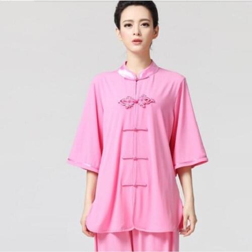 Women Chinese Warrior Costume Shaolin Kung Fu Uniform 2019 New Arrival Traditional Tang Suit Tai Chi Han Fu Wushu Costume TA1491