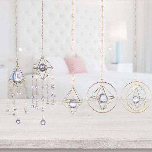 1/3Pcs Sparkling Outdoor Indoor Crystal Rainbow Chakra Wind Chime Hanging Ornaments For Cafe Garden Yard Bedroom