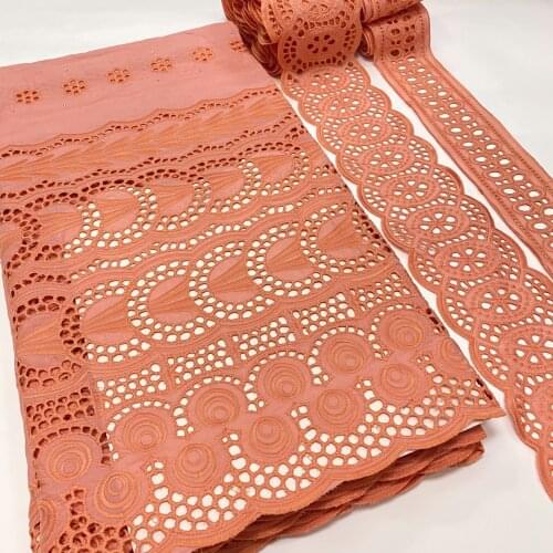 10yards Water soluble strip +5yards Embroidery African 100% cotton fabrics Swiss voile lace in switzerland dubai style for party