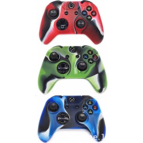 Gen Game 1x Soft Silicone Protective Skin Case Cover + 2x Thumb Sticks Caps Grips for Microsoft Xbox One 1 Wireless Controller