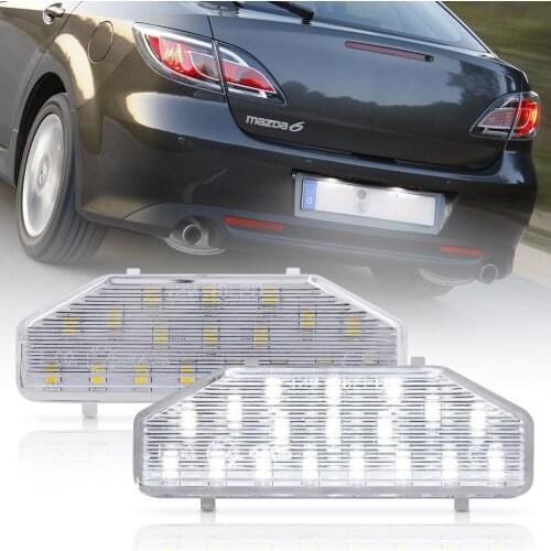 2PCS LED License Number Plate Light Lamps For Mazda 6 RX-8 04-12 For MAZDA6 2006-2011 OEM#: GS1D-51-270D