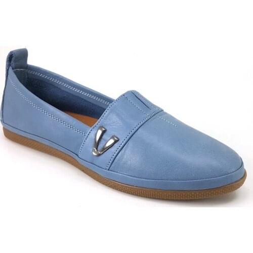 2021 Trend Yeni Sezon Model %100 Deri Ayakkabı İle Kişiye Özel ve Rahat Mavi Estile 61 Günlük Bayan Ayakkabı