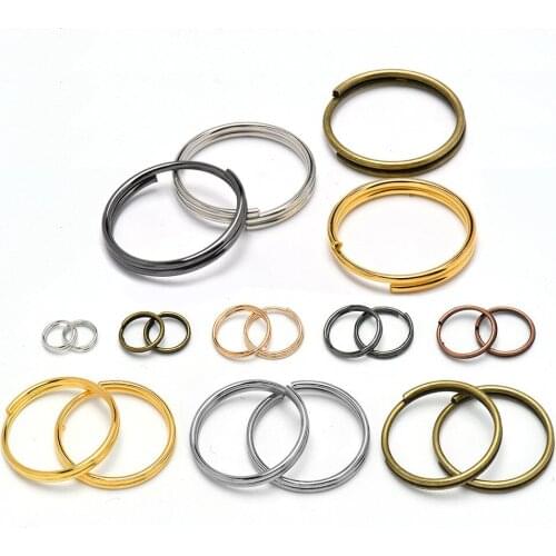 50-200pcs/lot 6-20mm Double Loops Jump Rings Silver Gold Color Split Rings Connectors For Jewelry Making DIY