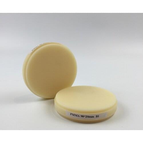 5 Pieces OD98*18/20/22/25mm Dental Lab Material Dental Pmma Disk For CAD CAM Open Milling System PMMA Blanks A0 A1 A2 A3