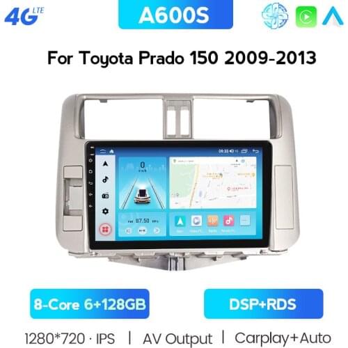 RDS Car Radio 2 Din Android 10 Auto Radio Player For Toyota Land Cruiser Prado 150 2009 - 2013 Stereo Navigation Dvd GPS DSP IPS