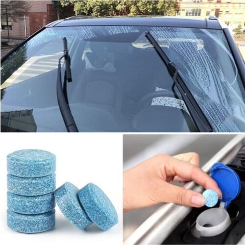 100pcs (1Pc = 4L) Car Solid Cleaner, Windshield Wiper, Glass Washer, Compact Effervescent Sheet, Window Cleaning, Auto Parts