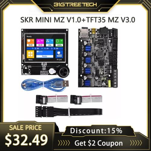 BIGTREETECH BTT SKR Mini MZ V1.0 32 Bit Board TFT35 MZ V3.0 Touch Screen LCD 3D Printer Parts For Anycubic Mega Zero Upgrade Kit