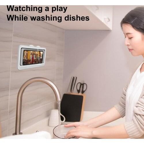 Sensitive Touch Screen Window Style Phone Storage Box Shower Accessories for Bathroom