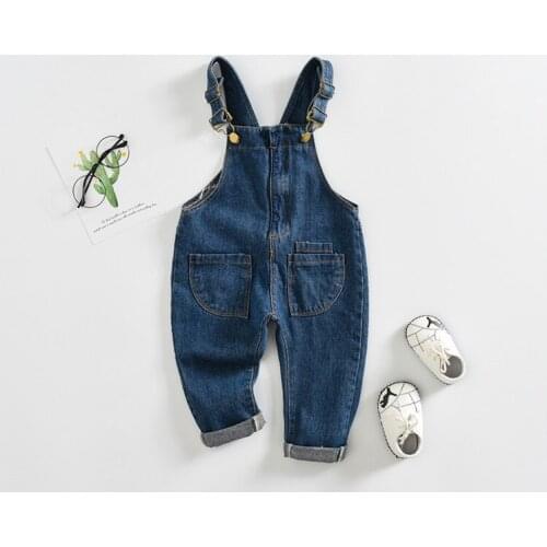 Childrens Denim Jeans Overalls for Girl Boys Models Girls Suspender Jeans Pants Baby Children Trousers Boys Long Pants Jumpsuit