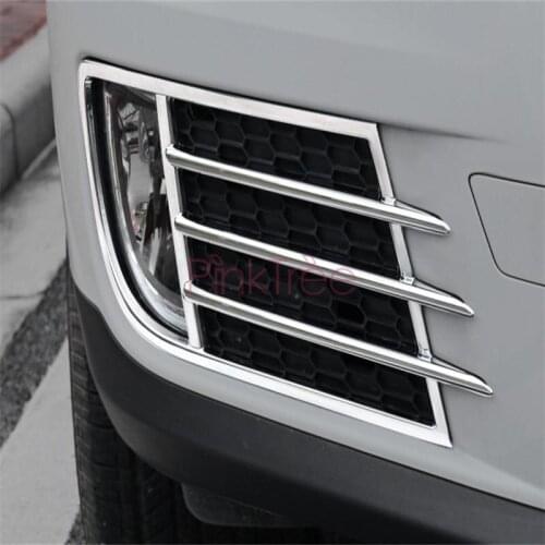 For Volkswagen VW Tiguan Chrome Car Styling Side Wing Front and Rear Fog Lamp Cover Light Trim 2013 2014 2015 Accessories