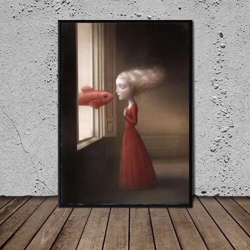 Home Decor Nicoletta Ceccoli Canvas Print Doll Poster Girl Painting Modern Fairy Tale World Wall Art Office Picture