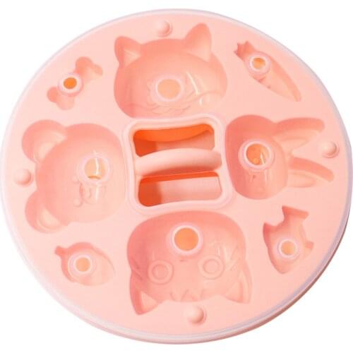 Cake Mould, Animal Shaped Silicone Food Mold DIY Baking Tools for Candy Chocolate Dessert, Pink/Green/Yellow