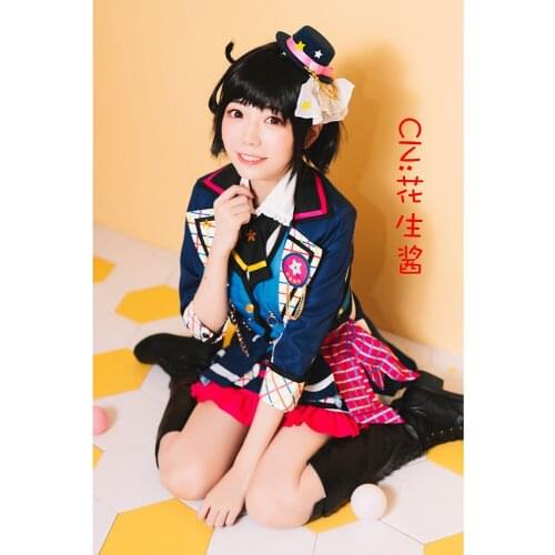 Cosplay Costume Anime Bang Dream! Ushigome Rimi Poppin'Party Dresses Christmas Halloween Free shipping CG481