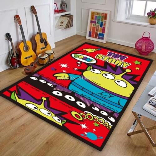 Disney Toy Story Buzz Lightyear Alien Carpet Boys Gift Kid Game Anti Slip Floor Mats Bathroom Door Living Room Rug 120x160cm