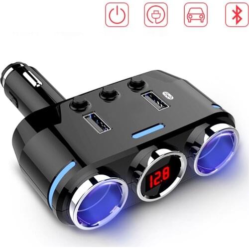 LEEPEE Car Cigarette Lighter Socket Splitter Plug LED USB Charger Adapter For Mobile Phone DVR USB Car Charger 12V 24V