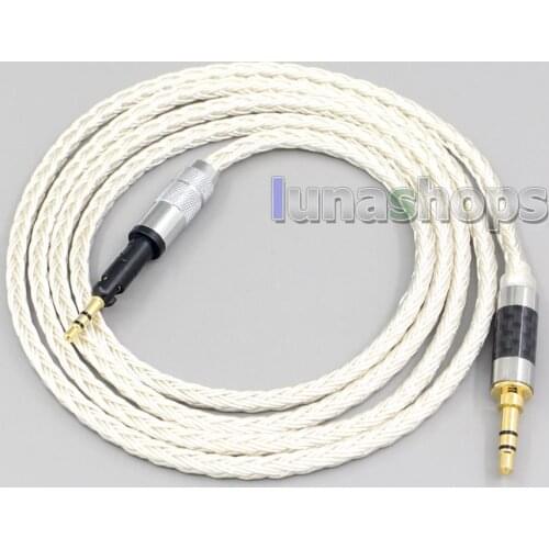 LN007213 16 Core OCC Silver Plated Headphone Earphone Cable For Sennheiser HD6 HD7 HD8 MIX DJ HD595 Headphone Headset