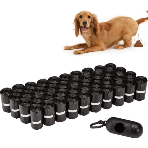 Dog Poop Bag Biodegradable 15 Bags/Roll Dogs Waste Bags Dispenser Outdoor Home Clean Refill Garbage Bag Dog Carriers & Bags