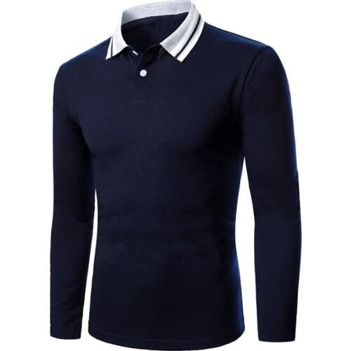 Mens Long and Short Sleeve Shirt Casual Slim Fit Basic Design Cotton Shirt Dark Blue