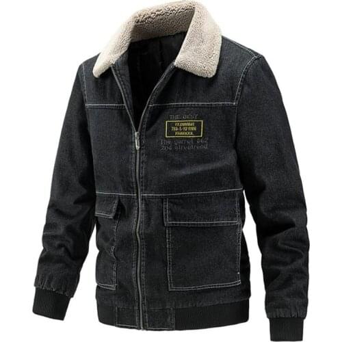 Mens Jackets High Quality Mens casual jacket Thick Warm Mens denim jacket Outdoor Men Cotton Padded Jackets Winter Jacket Coat