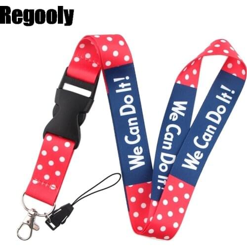 We can do it Neck keychain necklace webbings ribbons Anime Cartoon Neck Strap Lanyard ID badge holder Keychain Lanyards gifts