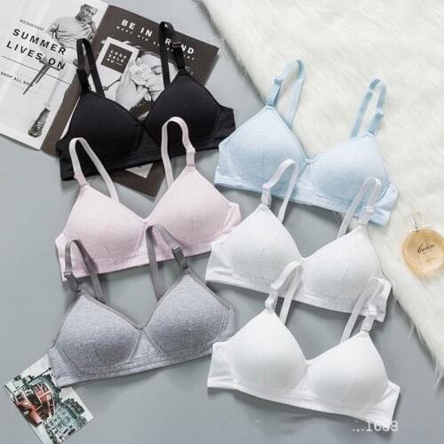 Cotton Soft Teenage Girls Underwear Bras Sports Kids Puberty Girl Bra Young Students Sport Training Bra for Children Underwears