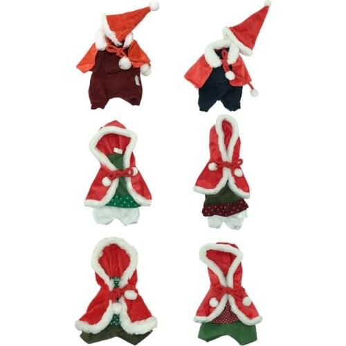 45cm/60cm Clothes for Bunnies Doll Rabbits Cat Bear Plush Toys Christmas Suit Accessories for BJD Dolls Clothes for Girls Gifts