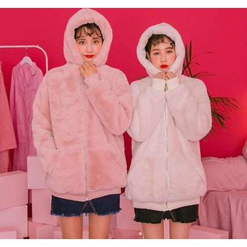 Faux Fur Coat Teddy Jacket Fashion Womens Winter Jacket Solid Female Coat Winter Overcoat Female Woman Winter Clothing Mink Fur