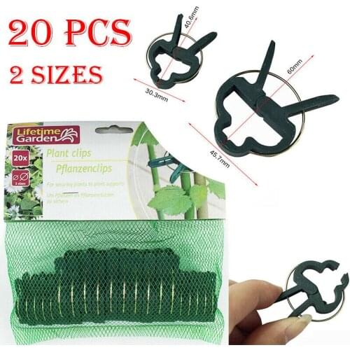 20Pcs/Bag Garden Plant Clips Plastic Fixed Figure Plant Pin Clips Ties Vine Tomato Vegetable Growing Supports