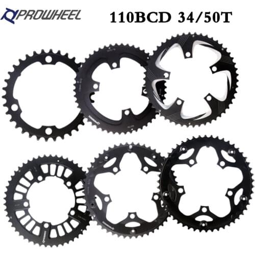 Prowheel 110 BCD Chainring 34/50T Bicycle Chainwheel Road Bike High Strength Chain ring For 8/9/10/11 Speed Cycling Parts