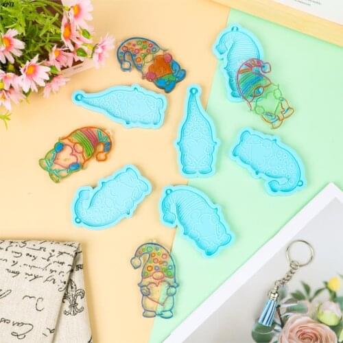 Gnome Shape Silicone Molds and 10 Pieces Keychain Tassels