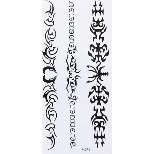 Waterproof Temporary Tattoo Sticker fire flame totem Arabic henna tatto stickers flash for women men