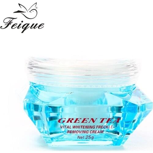 FEI QUE green tea make up Anti-Freckles dark spot remover women skin facial cream face Whitening Moisturizing nourish female